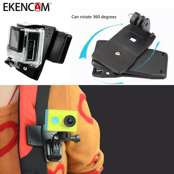 EKENCAM с вращением на 360 градусов Быстросъемный зажим-держатель сумки для камеры GoPro Max YI 4k Gopro hero 9 8 7 6 5 4 sjcam SJ4000 Insta360