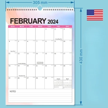 2023.7-2024.12 Настенный календарь с большими ежемесячными страницами, настольное расписание, планировщик для домашнего офиса, расписание синхронизации заметок