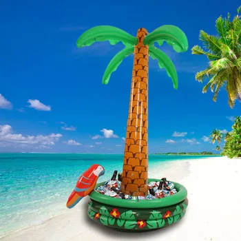 Новый 170 см Надувной Пляж Джамбо Кокосовые Пальмы Надувные Пальмы Фон Пользу для Гавайских Тропических Дворов на День Рождения