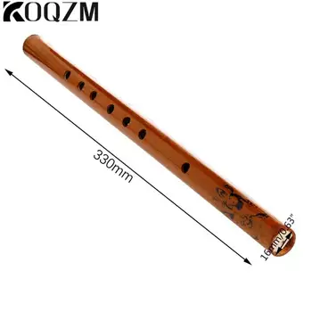 33 см Традиционная Бамбуковая флейта с 6 отверстиями, Кларнет, студенческий музыкальный инструмент, журнал, Бамбуковый студенческий рекордер