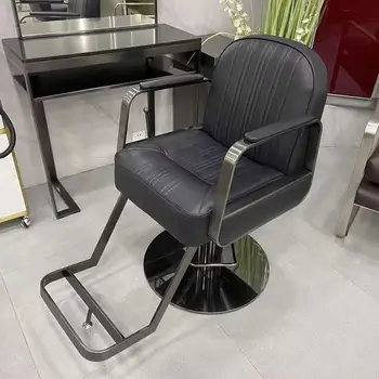 Парикмахерские кресла с откидывающейся спинкой, поворотные, для макияжа, удобные туалетные столики, парикмахерские кресла, эргономичная мебель для парикмахерского салона Silla Barberia