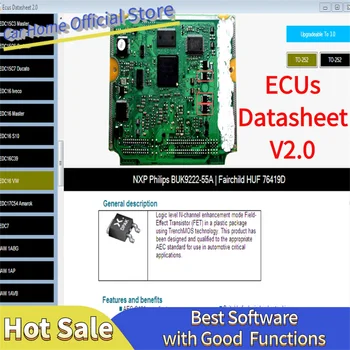 Программное обеспечение ECUs Datasheet 2.0 Для ремонта автомобилей С поддержкой лицензионных ключей, Инструмент диагностики мультибрендовых транспортных средств