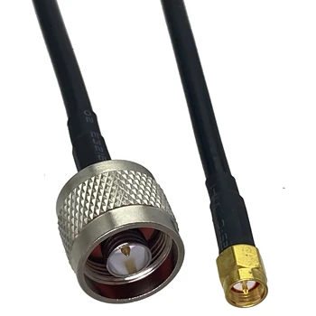 RG58 N Штекерная антенна SMA Радиочастотный коаксиальный кабель и приложения для двусторонней радиосвязи из чистой меди 50 Ом для 3G/ 4G/LTE/ ADS-B /Ham/ WiFi