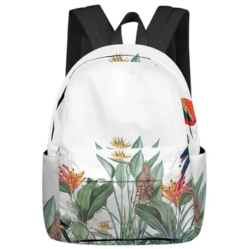 Тропические растения в садовом стиле, тропические цветы, школьные сумки для студентов, Ноутбук, рюкзак на заказ для мужчин, женщин, женский дорожный рюкзак Mochila