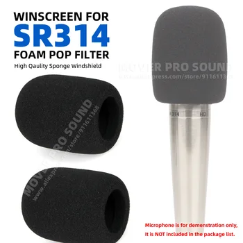 Сменный поп-фильтр Пенопласт для ветрового стекла для земляных работ SR314 Микрофон SR 314 Ручной микрофон Ветрозащитная губка Ветрозащитный чехол