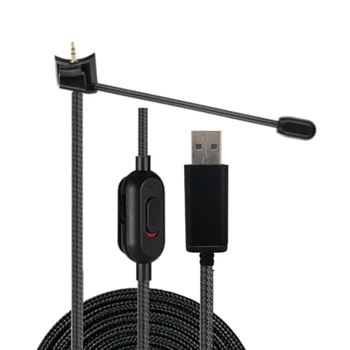 Качественный Кабель для гарнитуры от USB до 2,5 мм, Микрофонный Кабель для QC35 QC35II, Замена Проводов Для наушников, Шумоподавление