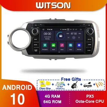 Автомобильный DVD-мультимедийный плеер WITSON Android 10 для TOYOTA YARIS 2012 IPS GPS-РАДИО автомобильный DVD-плеер Android