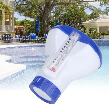 Автоматический насос для бассейна с плавающим дозатором химического хлора с термометром для дезинфекции 1шт