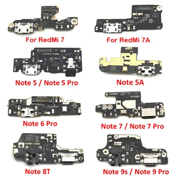Док-Разъем Зарядное Устройство Плата Для Xiaomi Redmi Note 8 9 8T 7 6 5 5A Pro Go 7 7A S2 9A USB Зарядное Устройство Порт Зарядки Гибкий Кабель Запчасти