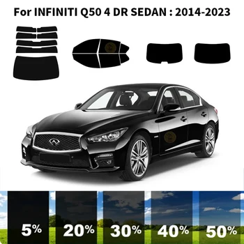 Предварительно нарезанная нанокерамика, комплект для УФ-тонировки автомобильных окон, Автомобильная пленка для окон INFINITI Q50 4 DR СЕДАН 2014-2023