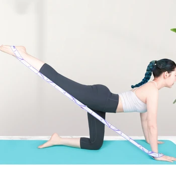 Эспандер Для фитнес-упражнений Yoga Stretch Strap с Несколькими петлями Yoga Pull Strap Ремень для Танцев, Пилатеса и Гимнастики