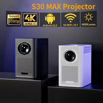 Проектор S30 MAX Mini 4K LED 5G BT WIFI Проектор С Поддержкой Full HD 1080P Коррекции Трапецеидальных Искажений Портативный Проектор для Домашнего Кинотеатра
