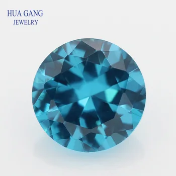 120 # Синтетический камень Шпинель Светло-Голубой Камень Небольшого размера 0,8-3 мм Круглой бриллиантовой огранки Для ювелирных изделий