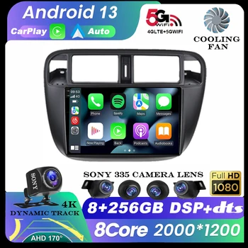 Android 13 Авторадио WIFI + 4G Для Honda Civic 1996-2001 Автомобильный Радио Мультимедийный Видеоплеер GPS Навигация Стерео 360 Камера