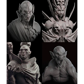Фигурка из смолы 1/10 ancient fantasy bust crew включает в себя 4 Модели В Разобранном Виде, Неокрашенный Набор для Сборки Фигурок