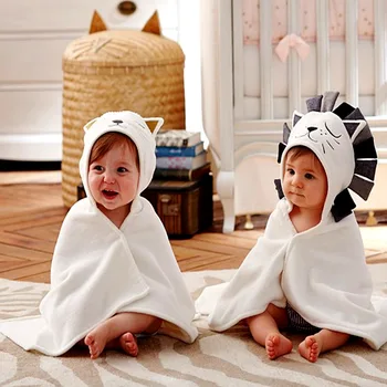 Хлопковое полотенце для новорожденных, детские вещи, детское банное полотенце, пончо с капюшоном, детское пляжное спа-одеяло, полотенца из 100% хлопка