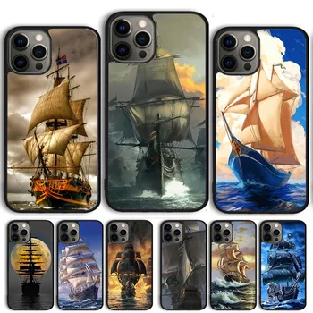 Парусный Пиратский Корабль Лодка Чехол Для Телефона iPhone 14 15 13 12 Mini XR XS Max Чехол Для Apple 11 Pro Max 8 7 Plus SE2020 Coque
