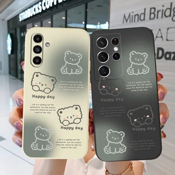 Чехол для Samsung Galaxy A40 A42 A50 A7 2018 A70 чехол для телефона мягкий силиконовый медведь с английским рисунком