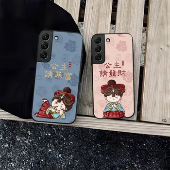 Китайский стиль богатый счастливый Чехол для Телефона Samusng S23 S22 S20 S21 Ultra Fe Plus Galaxy A34 A54 A24 A52 A53 M54 Чехол