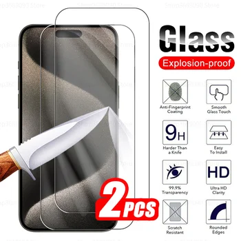 2 шт. защитное стекло для Iphone 15 Pro закаленное стекло для Iphone 15 Pro Max Плюс защитная пленка для экрана Iphone15Pro