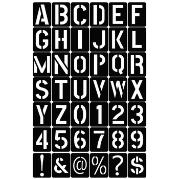 Трафареты с буквами и цифрами для рисования по дереву Многоразовая форма с алфавитом Прочный B03C