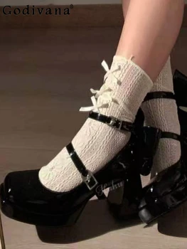 Высококачественная модная женская обувь на высоком каблуке Y2K с квадратным носком; сезон весна-осень; модная обувь для девочек в стиле Панк 