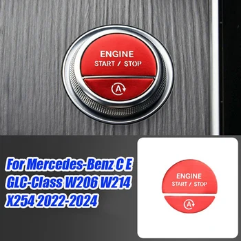 Наклейка на Кнопку Запуска Двигателя В салоне автомобиля One Start Stop Для Mercedes-Benz C E GLC-Class W206 W214 X254 2022-2024