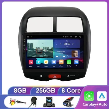 2Din 4G Android 13 Автомобильный радиоприемник Мультимедийный видеоплеер для Mitsubishi ASX 1 2010-2016 Беспроводная навигация Carplay Wifi Bluetooth