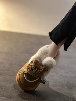 Белые ботильоны на плоской подошве, ботинки с круглым носком-Женская зимняя обувь, Женская обувь, Австралия, Низкая 2023, Женская зимняя резина