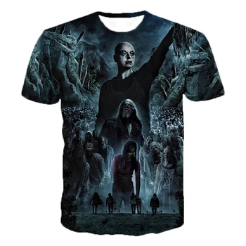 Уличная футболка в стиле хип-хоп, мужская футболка с 3D принтом, летняя модная Повседневная футболка из сериала ужасов 