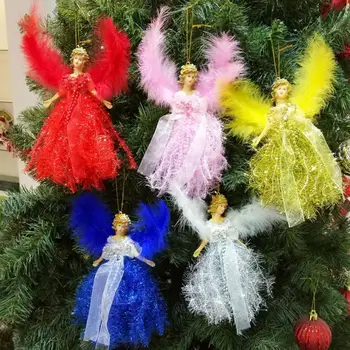 Рождественская елка, подвеска, Рождественский ангел, кукла, подвесные украшения, подарок, Прекрасная очаровательная мягкая ткань, Рождественское украшение, Новый год 2023