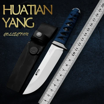 Высококачественный стальной уличный нож ZDP-189 с фиксированным лезвием нож для выживания в дикой природе мужской подарочный спасательный нож охотничий нож