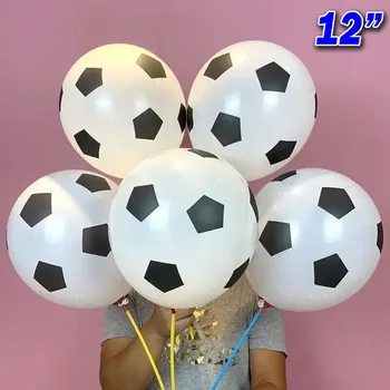 100 ШТ Футбольные воздушные шары с принтом Тематическая вечеринка Воздушный шар из Утолщенного латекса 12-Дюймовые Овальные Латексные Воздушные шары Вечеринка
