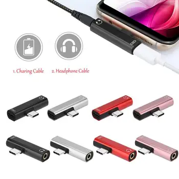 Конвертер зарядки наушников 2 в 1 с Разъемом Type C до 3,5 мм USB Type-C Аудиоадаптер для Телефонов Xiaomi 6 Huawei P10 Mate 20 Type C