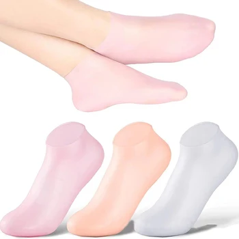 2шт силиконовых носков для ухода за ногами С защитой от растрескивания, Увлажняющие гелевые носки для удаления омертвевшей кожи, обезболивающие Инструменты для педикюра