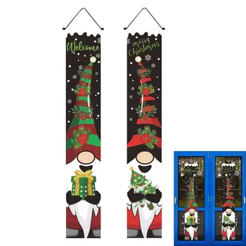 Винтажный Рождественский баннер, 2 шт. Рождественский знак, сезонный Рождественский декор, ткань Оксфорд 100D, создает рождественское настроение для Гаража