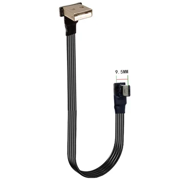 5 см-3 м Сверхгибкая Плоская Вверх Вниз Влево под прямым углом 90 градусов USB Ультракороткий кабель Micro USB для передачи данных от мужчины к ультракороткому USB