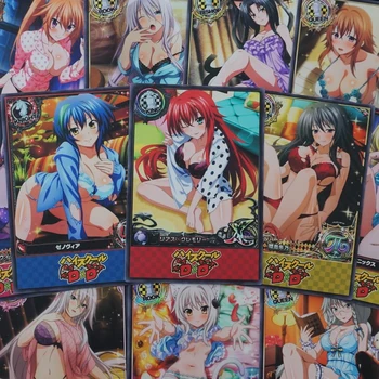 24 шт. /компл. Серия бумажных карточек для спальных костюмов средней школы DxD Grayfia Rossweisse Asia Anime Waifu Collection Card