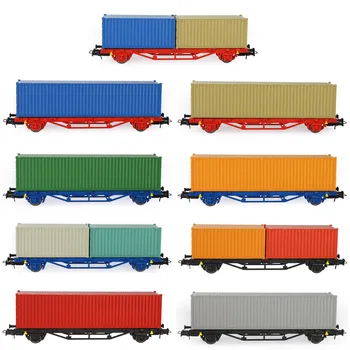 Evemodel C8761 1 комплект в масштабе 1: 87 Платформа с 40' 20' контейнерной моделью железнодорожных вагонов грузового вагона