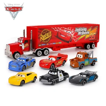 Автомобили Disney Pixar Cars 3 Игрушки Lightning McQueen Jackson Storm Mack Uncle Truck 1:55 Отлитая под давлением модель автомобиля, Игрушка для детей, подарок на день рождения