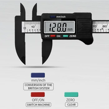 Цифровой Электронный штангенциркуль 150 мм, Линейка для татуажа бровей, измерительный инструмент, ЖК-Микроблейдинг, Микрометрическое средство измерения