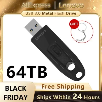 Lenovo 2 ТБ USB Диск Флэш-Накопитель USB3.0 Высокоскоростная Передача Файлов 16 ТБ 64 ТБ Реальная Емкость Водонепроницаемый Флеш-Накопитель Для Nintendo Switch