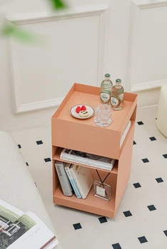 Приставной столик, передвижная скандинавская гостиная, маленький чайный столик, простая тележка, боковой шкаф, угловой столик для хранения