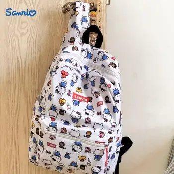 Новый рюкзак Sanrio Hello Kitty, Мультяшные Аниме, Женские Милые Легкие рюкзаки, Студенческая сумка, Школьные Милые сумки, подарок для девочки