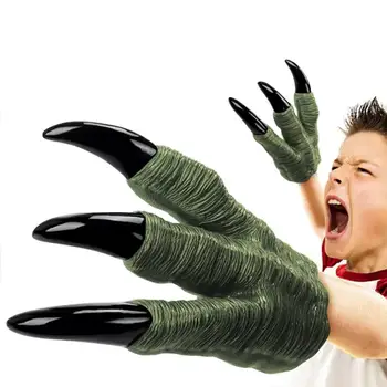 Перчатки с мягкими когтями динозавра, руки оборотня на Хэллоуин, детские игрушки, реквизит для трюков для мальчиков, косплей, боевая игровая модель, подарок для взрослых детей