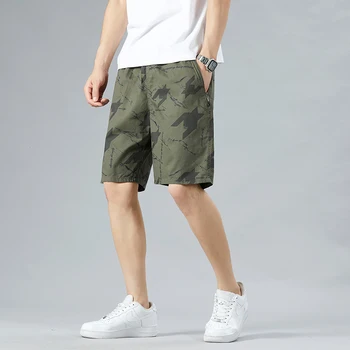 Новые летние мужские модные камуфляжные шорты-карго 2023, спортивные повседневные хлопковые брюки длиной до колен, уличная одежда, пляжные шорты для мужчин