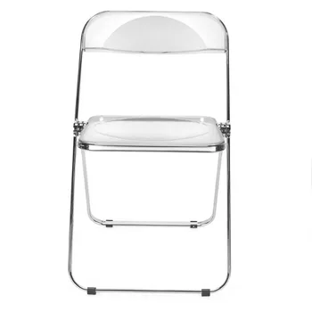 Скандинавский современный прозрачный складной стул для съемок, конференц-кресло из ротанга, средневековый стул