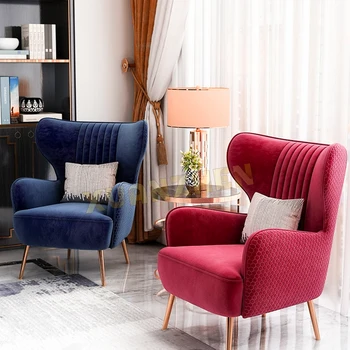 Роскошный диван для гостиной, комплект мебели, одноместный современный ленивый стул для отдыха с мягкой обивкой, бархатная ткань, стулья для отдыха, кресло для отдыха
