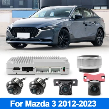 Автомобильная система Панорамного обзора с высоты Птичьего полета Super 3D для Mazda 3 2012 2013 2014 2015 2016 2017 2018 2019 2020 2021 2022 2023