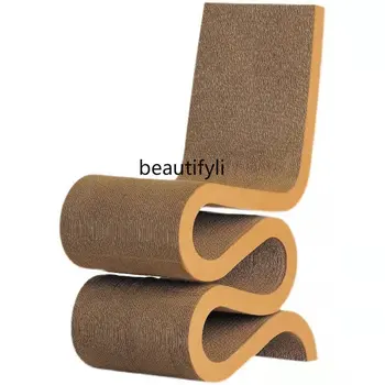 yj Nordic Креативное кресло для отдыха с S-образной спинкой, современное простое домашнее кресло специальной формы из FRP
